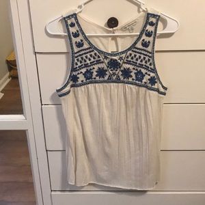 Embroidered tank